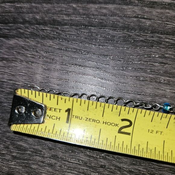 Girls Blue Flower Necklace 14" Length with Extender | Cute Gift Jewelry - Picture 7 of 7